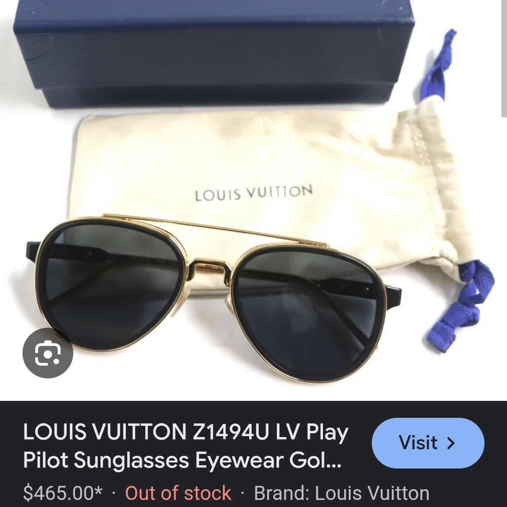 Louis Vuitton Gold Frame Sunglasses